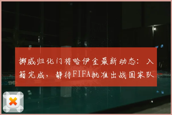 挪威归化门将哈伊金最新动态:入籍完成,静待FIFA批准出战国家队